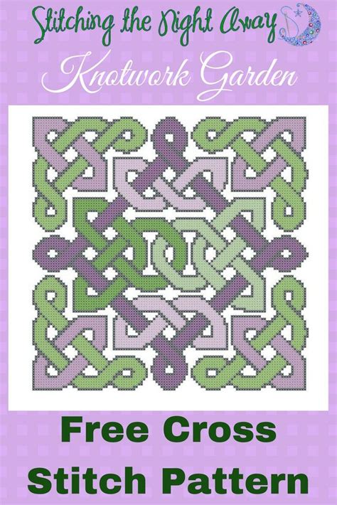 Harry potter counted cross stitch pattern pdf, magic envelope, fantasy embroidery. Lavender Knotwork Garden Free Cross Stitch Pattern | Free ...
