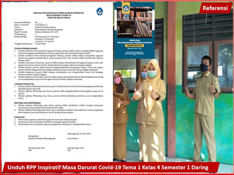 Perangkat pembelajaranrencana pelaksanaan pembelajaran (rpp). Unduh RPP Inspiratif Masa Darurat Covid-19 Tema 1 Kelas 4 ...