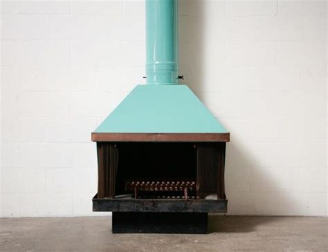 Shop the look on westelm.com! MALM Mid-Century Turquoise Enameled Fireplace | Malm ...