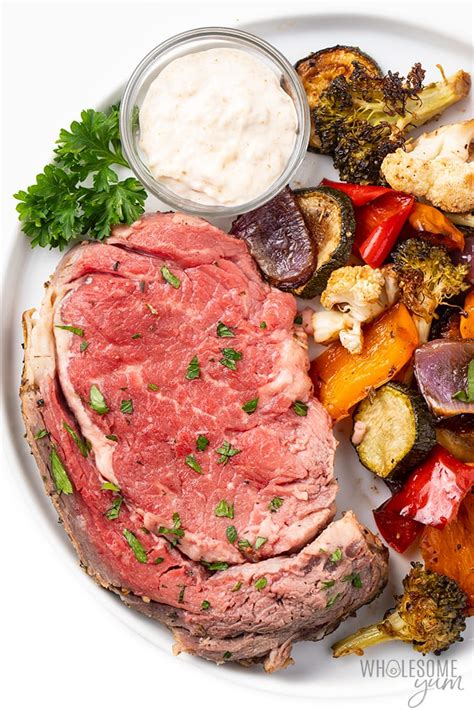 9 to 10 pounds), 1/4 cup mixed peppercorns (pink, white, and green), 3 tablespoons plus 2 1/2 teaspoons kosher salt, divided, 2 tablespoons chopped fresh thyme, 2 tablespoons chopped fresh rosemary. Vegetables To Pair With Prime Rib Roast Beef / Stuffed ...