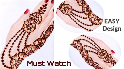 Mehndi design for hands by shab s creation easy and stylish mehndi designs for hands with dots simple gol tikki mehndi design latest floral mehndi designs for back hand also watch my this videos. DIY | Floral style jewellery mehndi design for back hands ...