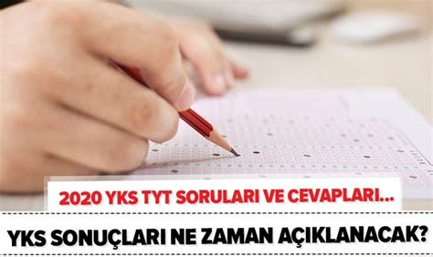 2020 tyt ve ayt sonuçları yks sınavının üzerinden geçen yaklaşık 1 aylık sürenin ardından en çok merak edilip araştırılanlar arasında ilk sıralarda yer alıyor. YKS sonuçları ne zaman açıklanacak? 2020 YKS TYT sınav ...