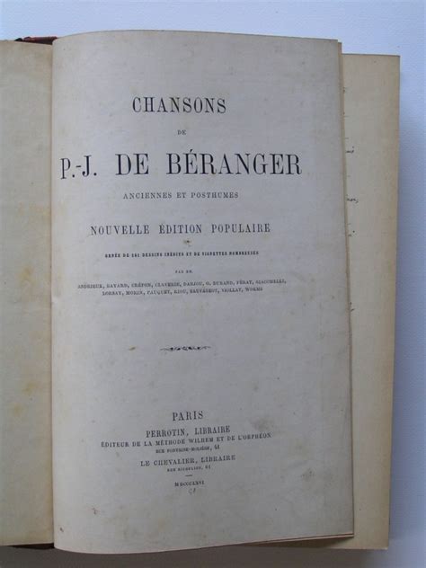 Please choose a different date. Pierre-Jean de Béranger - Chansons de P.-J. de Béranger ...