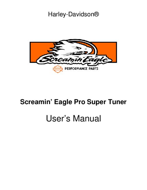 The screamin' eagle® pro street performance tuner is designed to simplify management of engine operating parameters as performance modifications are made. (PDF) Screamin Eagle Pro Super Tuner Manual | Thawatchai ...