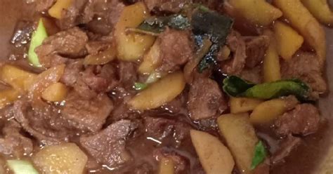 Resep semur daging kambing, masakan tanpa santan buat idul adha. Resep Semur sapi kentang tanpa santan ala mom Zubad oleh 🥗 ...