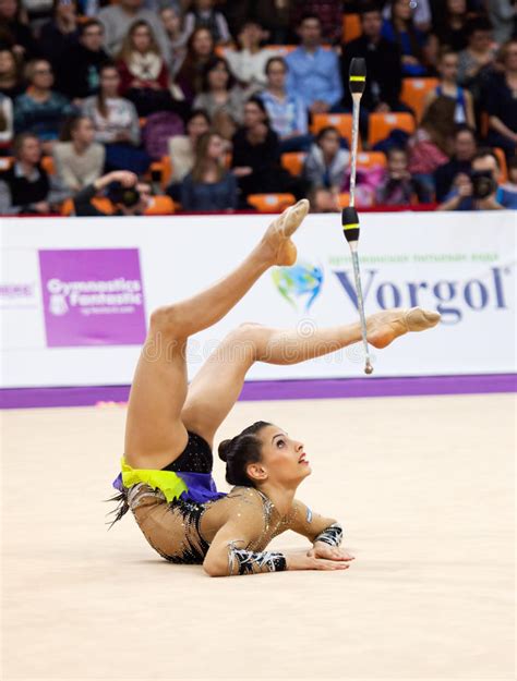 Linoy ashram is an israeli individual rhythmic gymnast. Ashram Linoy, Israel editorial stock image. Image of ...