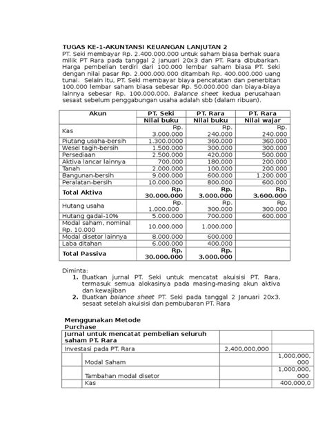 Jan 20, 2021 · pengertian akuntansi. 27+ Contoh Soal Akuntansi Keuangan Lanjutan 2 - Kumpulan ...