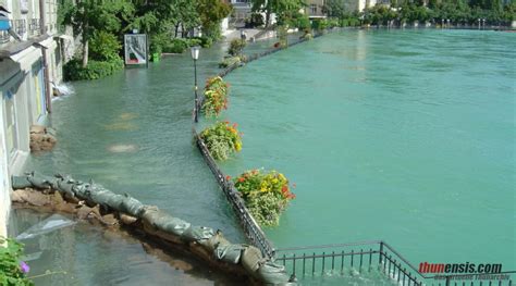 Es kann sich hierbei um technische maßnahmen. Hochwasser Thun 2005 - thunensis - Thun historisch