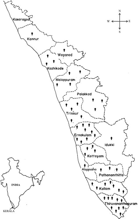 View all posts about kerala. Map of Kerala showing the distribution of study sites ...