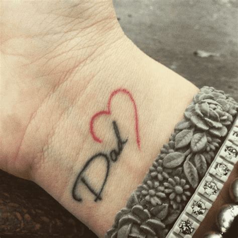 Very professional, clean, and friendly. heart wrist dad tattoo | Tattoos for daughters, Incredible ...