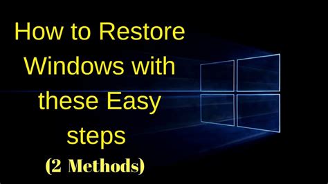 Besides, i don't think you can. How to Restore Computer to earlier date | windows 10 | Two ...