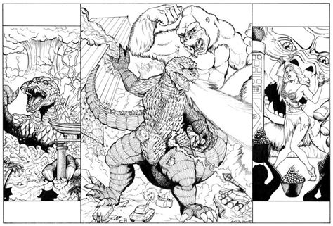 This looks like a movie with vibrant colours and many scenes that are meant to be watched in 3d. king kong vs godzilla coloring pages | King Kong VS ...