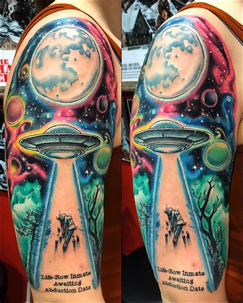 Alien abduction tattoo by @danielbacz at @inkdependenttattoos in edinburgh u.k. Pin on tattoo