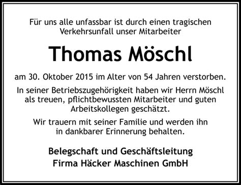 He is based in washington, dc. Traueranzeigen von Thomas Möschl | franken-gedenkt.de