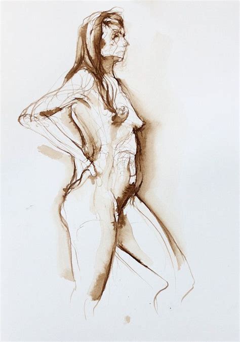 Usually the technique is used in conjunction with lines made by a pen or pencil. Female Confidence Original Ink Wash Figure by ...