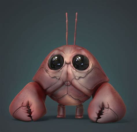 4.draw some curves on the shell. ArtStation - Cute Crab, Maryna Maznychenko | Cute drawings ...