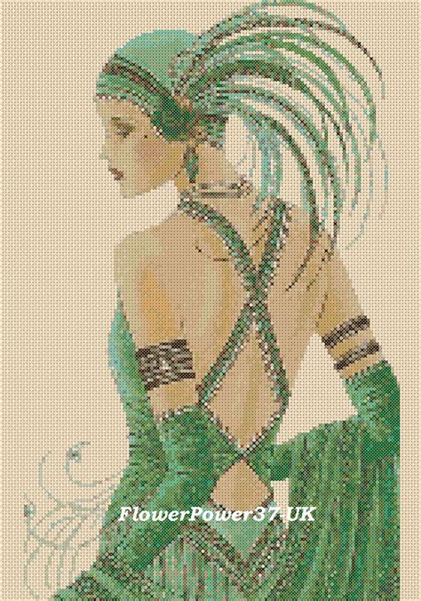 Find your favorite pattern in our catalogue, download it to your computer and start embroidering today. Cross stitch chart Art Deco Lady Flapper Lady ...