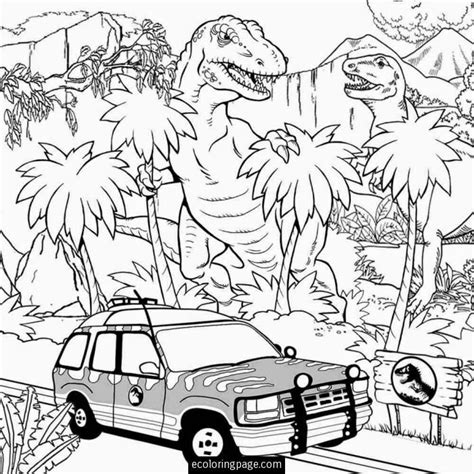 Dinosaurs from the movie jurassic world. jurassic-world-t-rex-indominus-rex-coloring-page ...