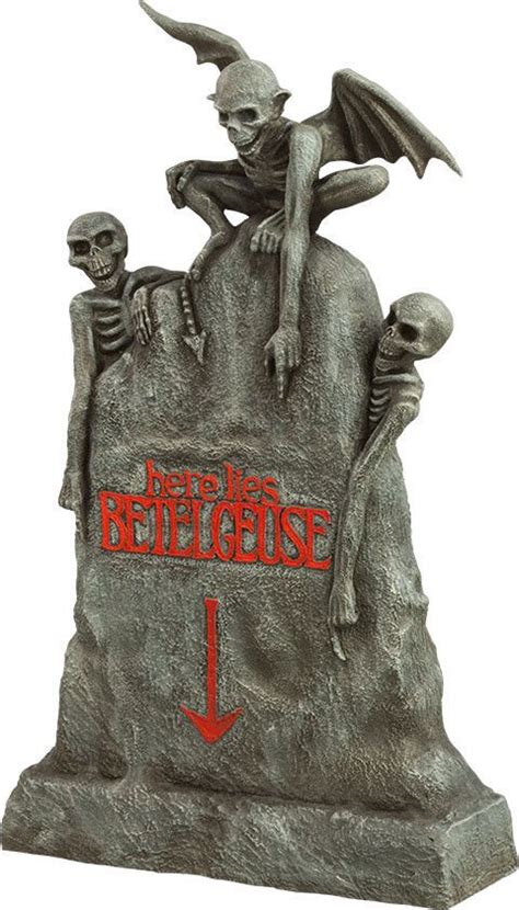 Add fresh dirt, a shovel, and plastic skull at the base of your tombstones for that extra chill factor. BEETLEJUICE - Beetlejuice 11.25" Tombstone Statue ...