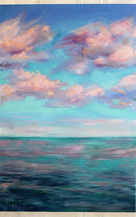 We handpicked the best pink backgrounds for you, free to download! Set of 3 ORIGINAL oil painting Blue sky Soft pink clouds ...