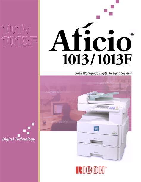 The circuitry that controls the fuser section ie manages the heat has problem. Download free pdf for Ricoh Aficio 1013 Multifunction Printer manual