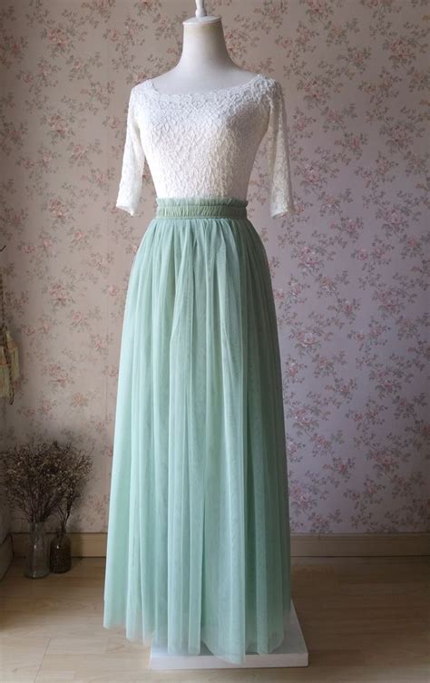 Whatever you're shopping for, we've got it. SAGE GREEN Long Maxi Tulle Skirt Full Length Sage Green ...