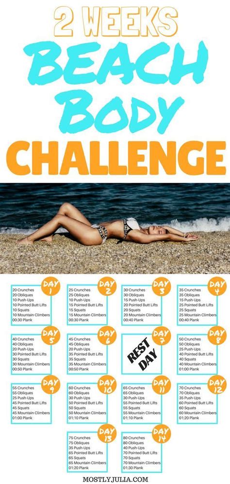 2 Weeks Summer Beach Body Challenge | Full body workout ...