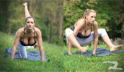 Two women wearing tights doing exercise. 10 PICS OF HOT GIRLS DOING YOGA | HOT Girls In Yoga Pants ...