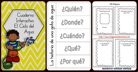 ¡hoy comparto contigo un nuevo y divertido cuaderno para trabajar el recorte! Magnifico Cuaderno Interactivo Ciclo del Agua - Imagenes Educativas