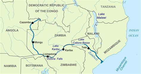 It is also the longest east flowing river in africa. Zambezi River