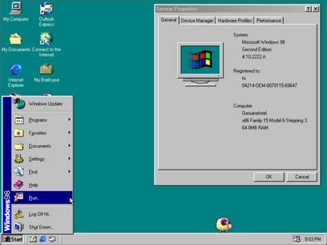 Johnh escribió:en máquina virtual con windows 98 puedes.otra cosa es que el rendimiento no sea el mejor. Windows 98 online y en tu navegador - NeoTeo