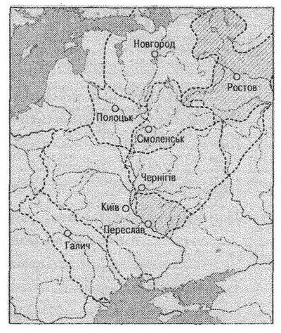 Історія україни за 55 уроків. На карті заштриховано давньоруські землі: :: ЗНО Історія ...