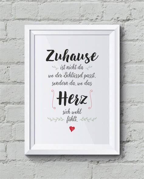 Frei sein, das wollen sie, nachdem das leben die beiden nach 35 jahren noch einmal zusammen geführt hat. "Zuhause Herz" Kunstdruck, Familienposter _»Zuhause ist ...