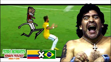 Ontem após a derrota para a colômbia e com a suspensão do menino neymar, a seleção uma jogada extremamente curiosa ontem na partida entre brasil x equador levou o locutor e. Brasil X Colômbia - Joelhada de CHESSUS no Neymar - 2014 ...