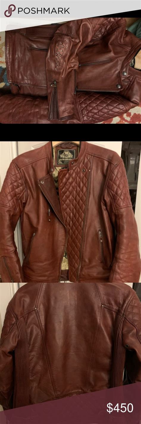 Roland sands design (rsd) mission gloves. Roland Sands Cash leather jacket. Large/Oxblood | Leather ...