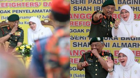 Kebawah duli yang maha mulia seri paduka baginda raja permaisuri agong; Aksi 'Candid' Agong & Raja Permaisuri Di Sambutan Hari ...