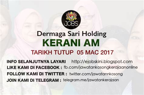 Sabah 181 dermaga sari holdings sdn. Jawatan Kosong Terkini Kerani Am - 05 Mac 2016