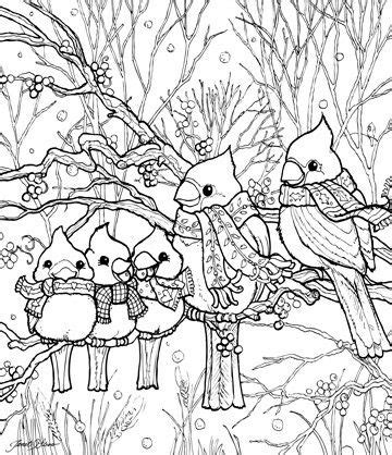Penguin mandala winter coloring pages for adults. Birds In Winter Snow | Bird coloring pages, Animal ...