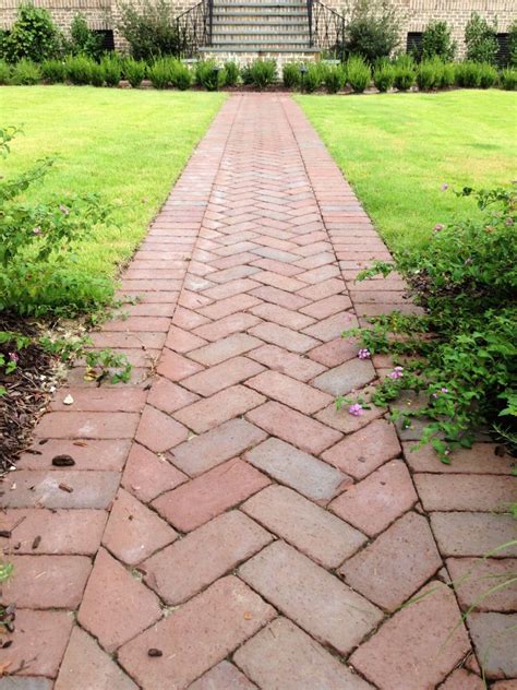 When taking measurements, always round up as it is better to overestimate the amount of brick pavers needed than to find yourself near the end of a project and not having enough materials. 50 Walkway Ideas To Install By Yourself Cheaply in 2020 | Brick sidewalk, Brick path, Brick pavers