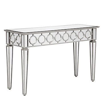 Today, we're focusing on the many faces of console or sofa tables in the living. Brand new Z gallerie Sophie mirrored console table for ...