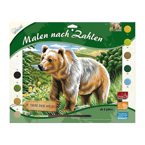 Die konzentration, die bei dem genauen ausmalen der. MAMMUT Spiel und Geschenk Malen nach Zahlen ab 8 Braunbär ...