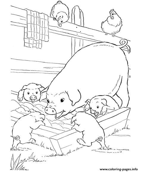 Free printable coloring pages farm animal coloring pages. Farm Pig And Piglet Sd339 Coloring Pages Printable