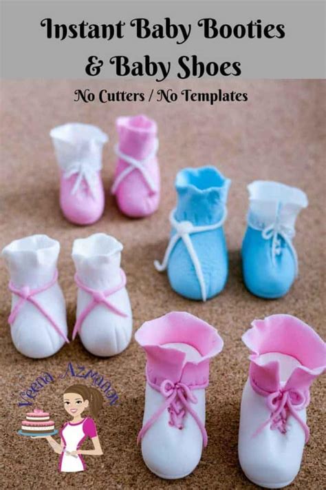 In this video we will show how to make little baby bootie party favours. Baby Booties Baby Shoes Cake Toppers - Veena Azmanov