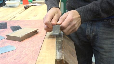 Cut a piece of sandpaper just enough to sharpen your scraper. Card Scraper Sharpening and Use - Ask Matt #16 - Matt Cremona