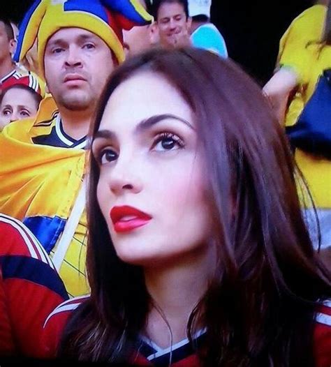 International match match brazil vs colombia 07.09.2019. Colombian beauty from the Brazil vs. Colombia match today ...