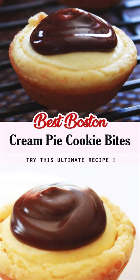 Discover the cream pie that made boston famous! Best Boston Cream Pie Cookie Bites - 3 SECONDS