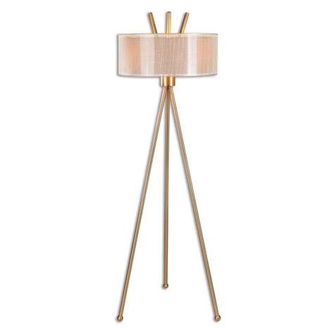 H modern glam floor lamp, white/brass gold. Karita Tripod Floor Lamp | Rose gold floor lamp, Floor ...