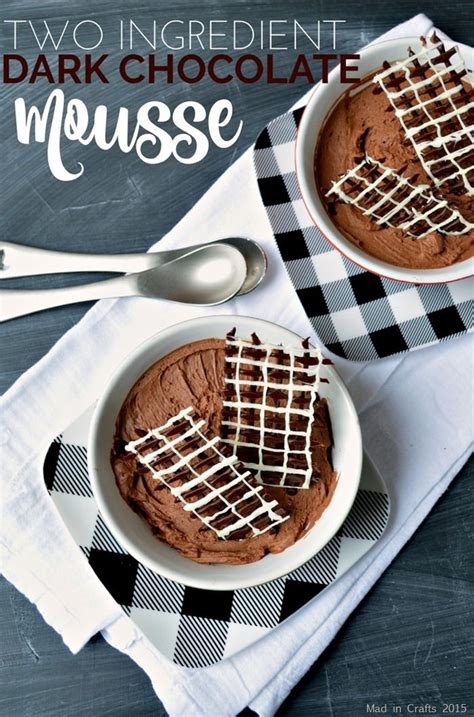 Sometimes rules are made to be broken. TWO INGREDIENT CHOCOLATE MOUSSE WITH PLAID CHOCOLATE ...