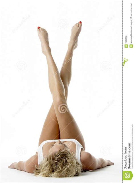 Huge collection, amazing choice, 100+ million high quality, affordable rf and rm images. Young Woman Lying Down With Her Legs In The Air Stock ...