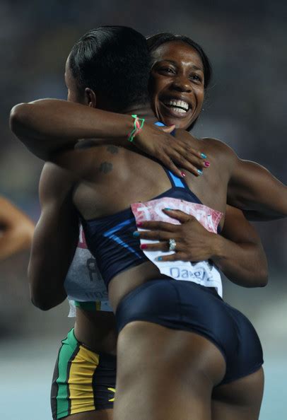 Her medal record includes 12 gold and 7 silver medals in international events. Carmelita Jeter and Shelly-Ann Fraser-Pryce Photos Photos ...